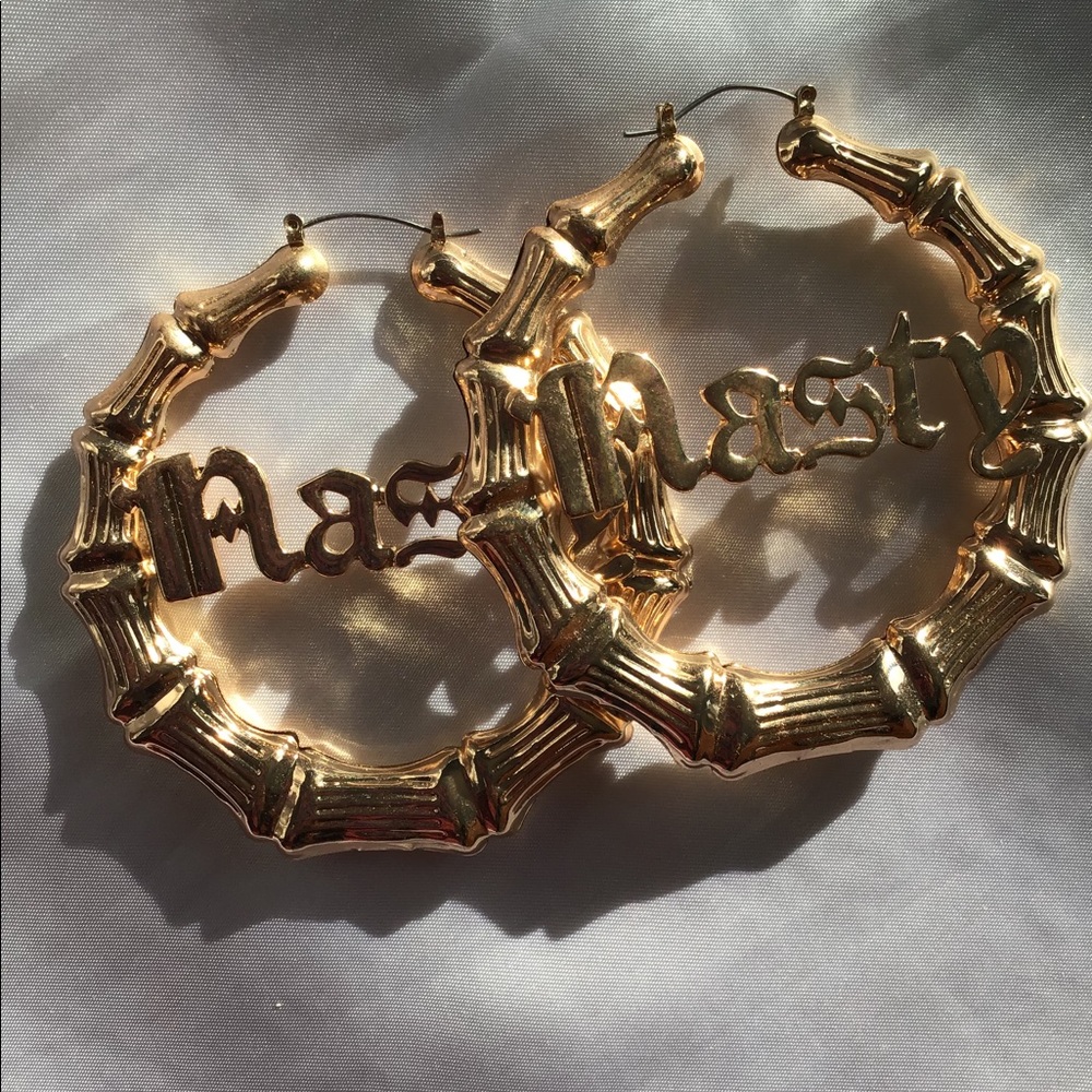 PrettyLittleThing “Nasty” Bamboo Earrings